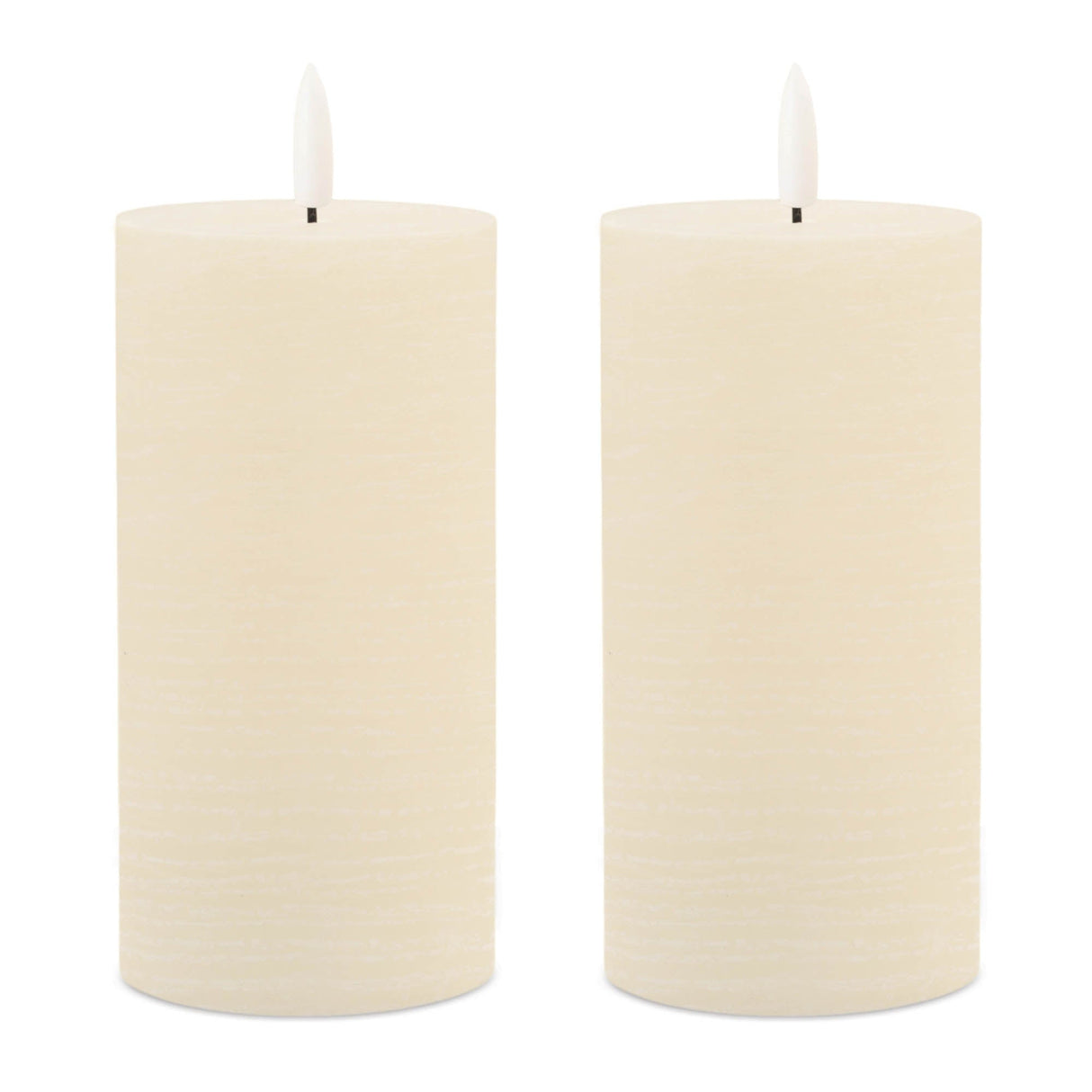 FIA Wick Ivory Pillar Candle (Set - 2)