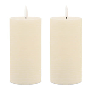 FIA Wick Ivory Pillar Candle (Set - 2)