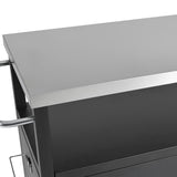 K&K 54.5" Outdoor Kitchen Island with Stainless Steel Tabletop
