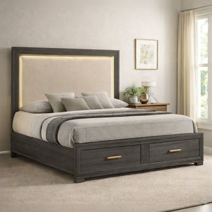 Colorado - Bed With Upholstered LED Headboard