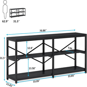 Console Table With X Back Design, Extra Long Storage