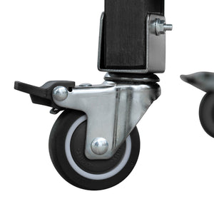 K&K Outdoor Kitchen Island with Rolling Bar Cart and Storage Cabinet