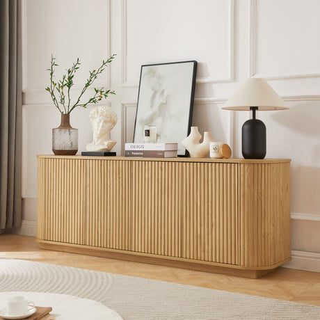 Modern Fluted Sideboard Storage Cabinet