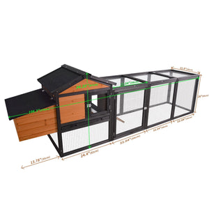 Chicken Coop With Run and Nesting Box - Multiple Sizes & Colors