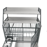 Large Pet Cage with Storage Rack and Stainless Steel Basins