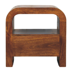 Darcy - Nightstand With Drawer And Open Shelf - Brown