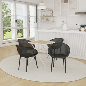2 Piece Durable Single Chair With Hollow Out Design