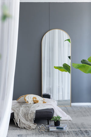 28x1x74' Celine Gold Arch Body Mirror