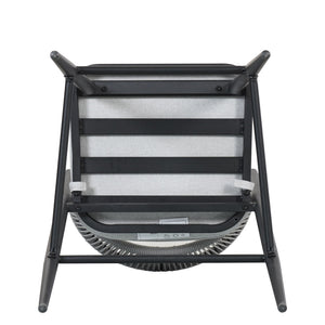 Outdoor Bar Height Metal Frame Counter Stools With Scallop Shaped Backrest & Water Resistant Cushions