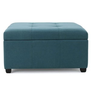 Tufted Square Storage Ottoman, Dark