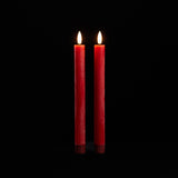 Fia wick red taper candle (set of 2)
