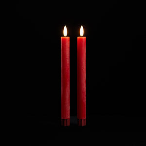 FIA Wick Red Taper Candle (Set of 2)