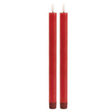 Fia wick red taper candle (set of 2)