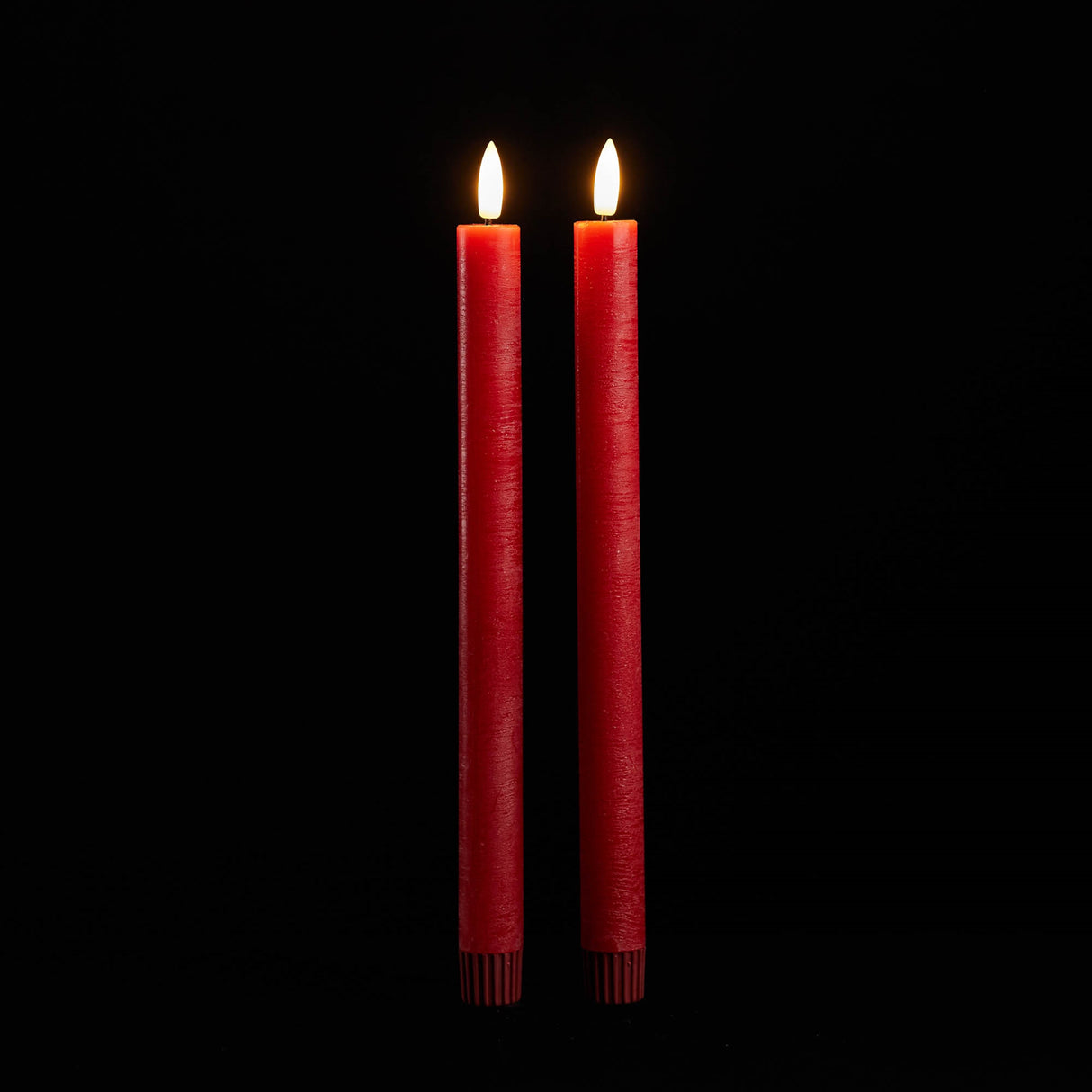 Fia wick red taper candle (set of 2)