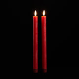 Fia wick red taper candle (set of 2)