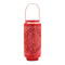 Punched metal candle lantern 15.5"h