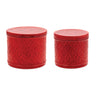 Red-metal-container-with-lid-(set-of-2)-Decorative-Objects
