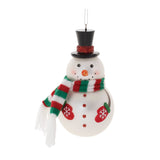 Frosted glass snowman ornament (set of 6)