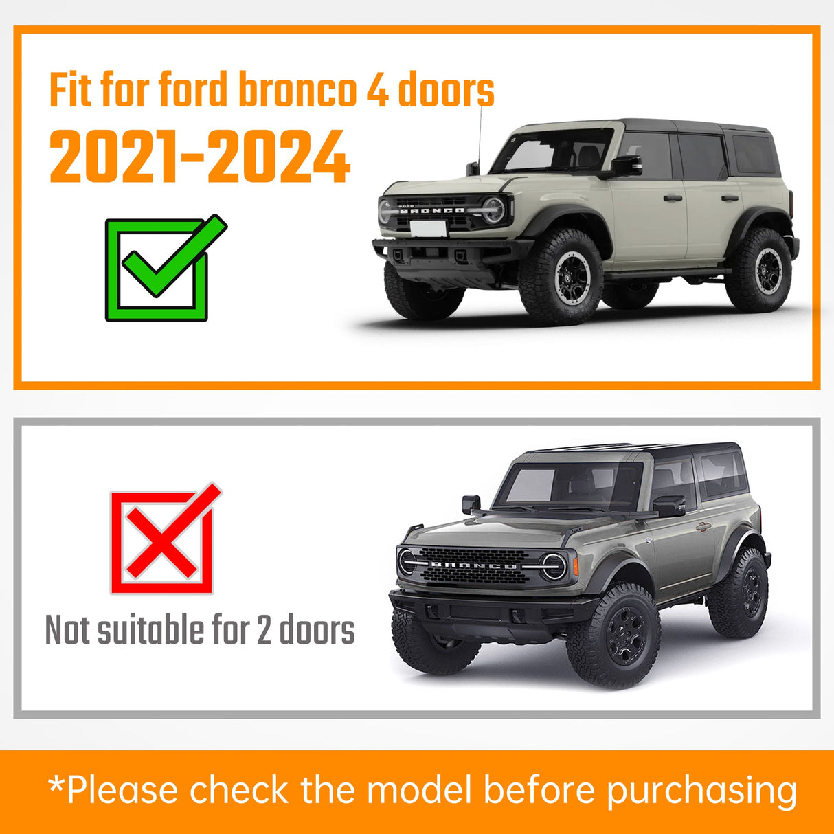 Running Boards for Ford Bronco 4 Door (2021-2026)