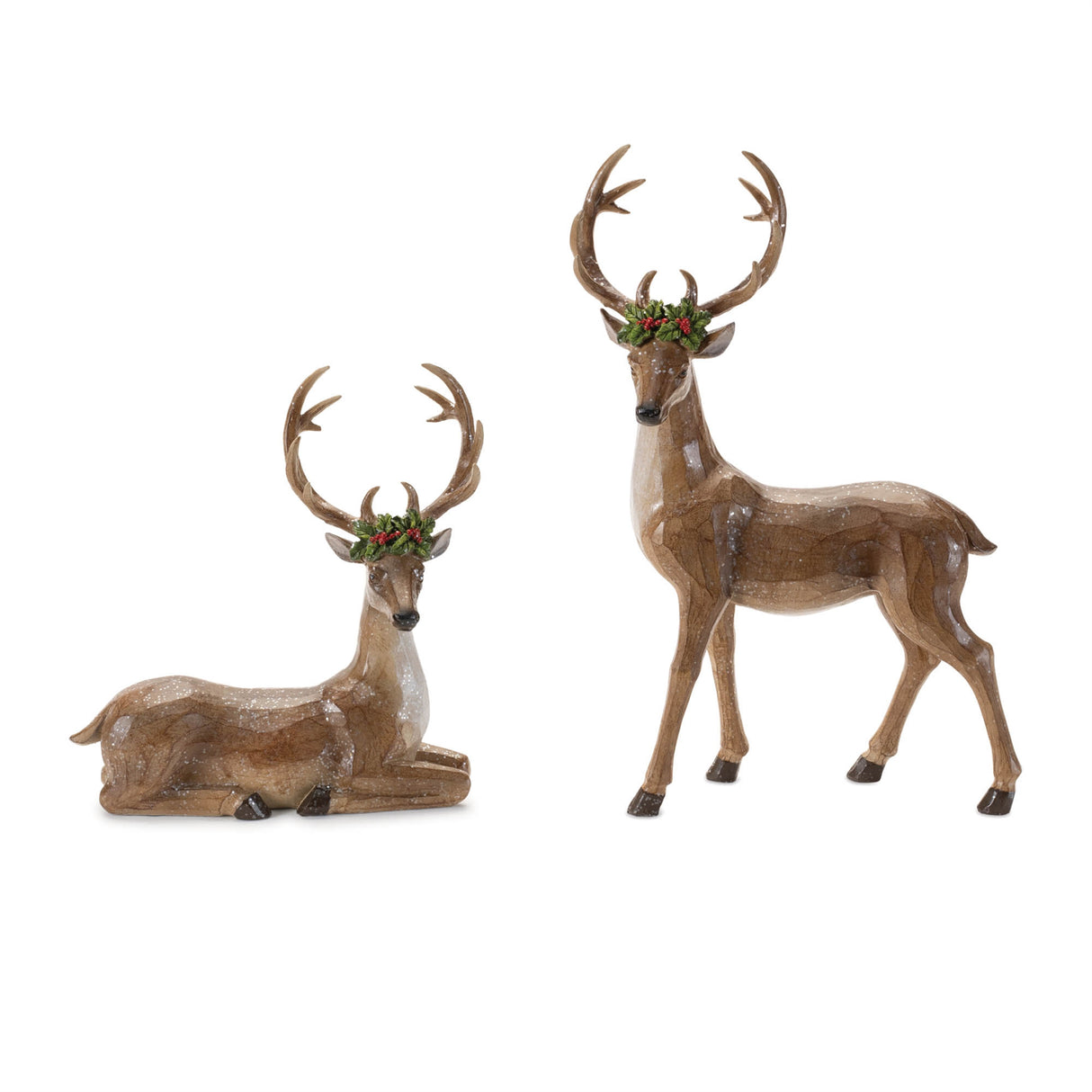 Holiday deer figurine (set of 2)