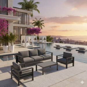 Outdoor Patio Set, All-Weather & Thick Cushions