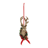 Deer head mount ornament (set of 6)