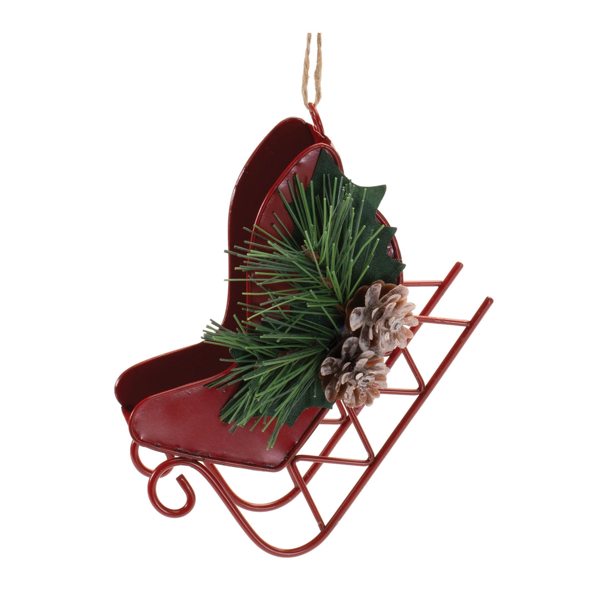 Metal-sleigh-ornament-(set-of-12)-Christmas-Ornaments