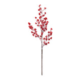 Snowy winter berry branch (set of 4)