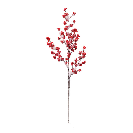 Snowy winter berry branch (set of 4)