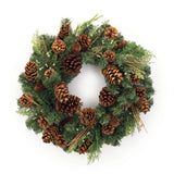 Mixed pine and pinecone wreath 26"d