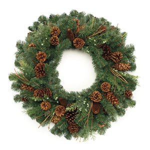 Mixed Pine and Pinecone Wreath 32"D