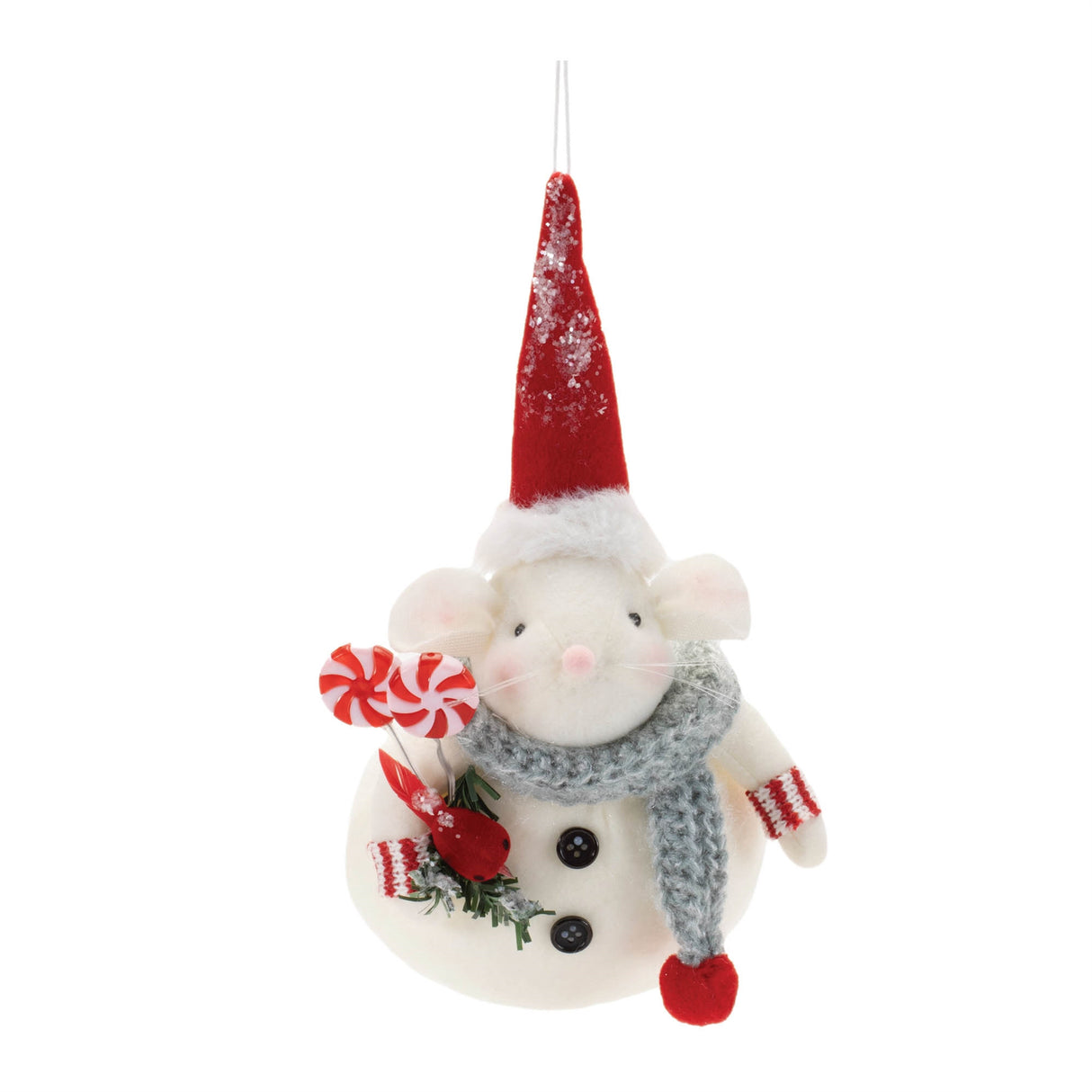 Plush mouse ornament (set of 12)