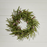 Pine and pinecone wreath 24"d