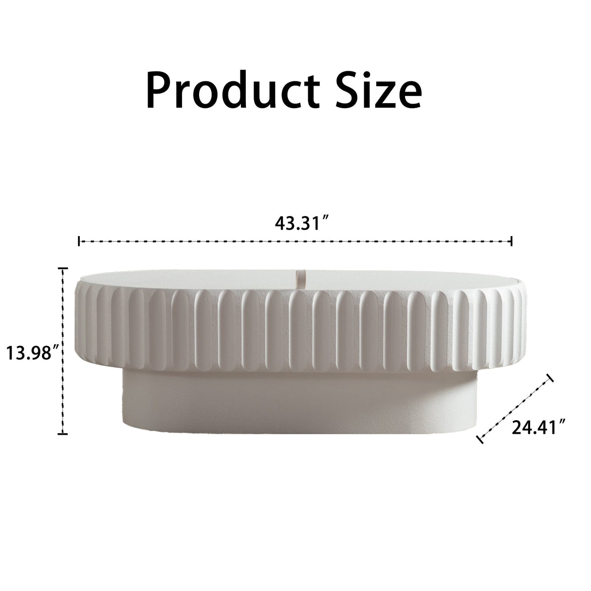 Fluted Storage Table with Lift-Off Lid