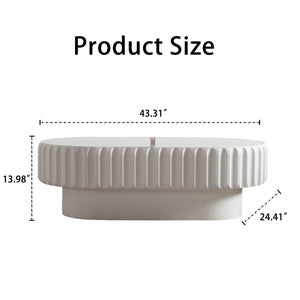 Fluted Storage Table with Lift-Off Lid