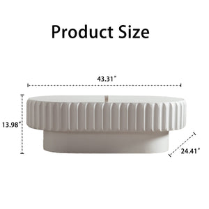 Fluted Storage Table with Lift-Off Lid