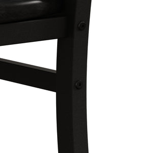 Rectangular Stretch Dining Table With 4 Chairs - Black / Gray