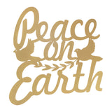 Cut metal peace on earth plaque 15.5"h