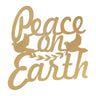 Cut metal peace on earth plaque 15.5"h