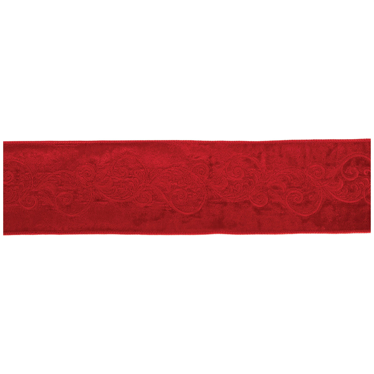 Ornate embroidered wired ribbon 4" x 5 yds.