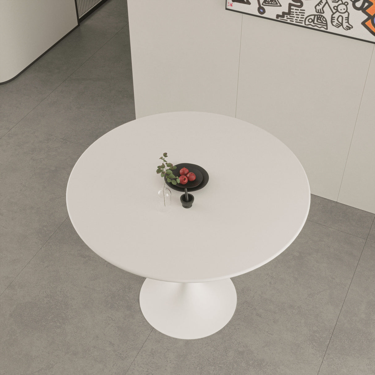 31.5" White Dining Table