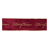 Embroidered merry christmas wired ribbon 4" x 5 yds.