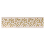 Ornate embroidered leaves wired ribbon 4" x 5 yds.