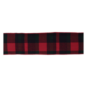 Red-and-Black-Plaid-Wired-Ribbon-(Set-of-2)-Ribbons-&-Trim