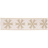 Glittered snowflake wired ribbon 4" x 5 yds.