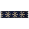 Glittered snowflake wired ribbon 4" x 5 yds.