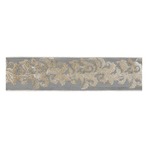 Embroidered Damask Wired Ribbon 4" x 5 Yds.