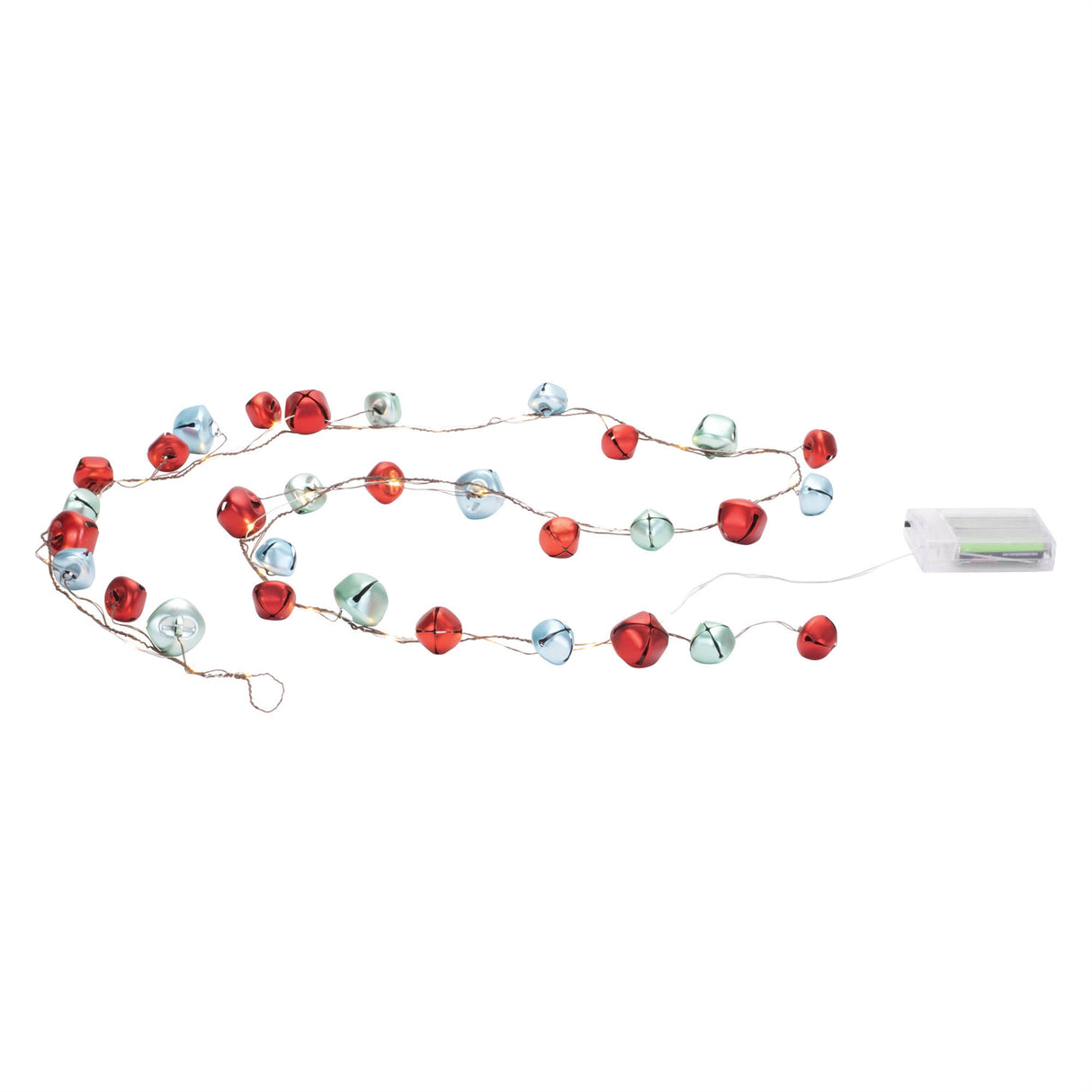 Led sleigh bell wire garland (set of 2)