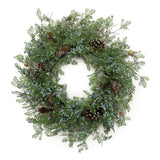 Mixed juniper and pinecone wreath 26"d