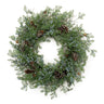 Mixed juniper and pinecone wreath 26"d